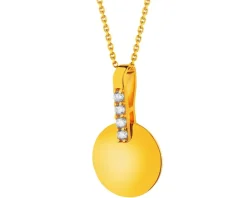 Złota zawieszka z cyrkoniami