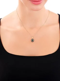 Złota zawieszka z cyrkoniami