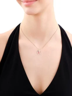 Złota zawieszka z cyrkoniami - serce