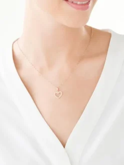 Złota zawieszka z cyrkoniami - serce