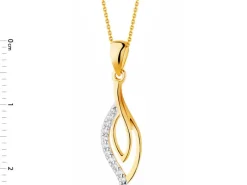 Złota zawieszka z cyrkoniami