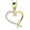 Złota zawieszka z cyrkoniami - serce