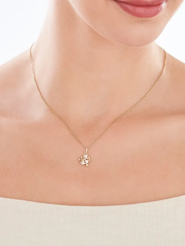 Złota zawieszka z cyrkoniami - serca