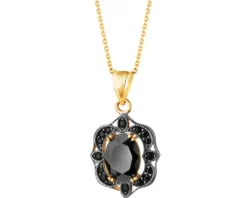 Złota zawieszka z cyrkoniami