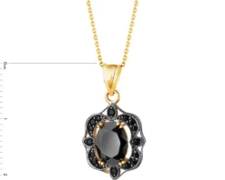 Złota zawieszka z cyrkoniami