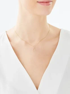 Złota zawieszka z cyrkoniami - serce