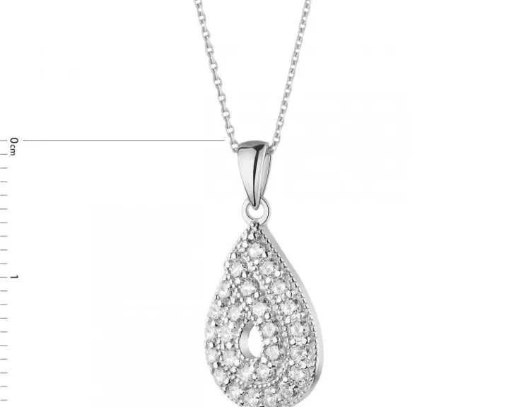 Złota zawieszka z cyrkoniami