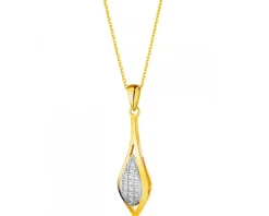 Złota zawieszka z cyrkoniami