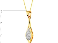 Złota zawieszka z cyrkoniami