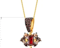 Złota zawieszka z cyrkoniami