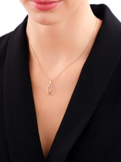 Złota zawieszka z cyrkoniami - Baran