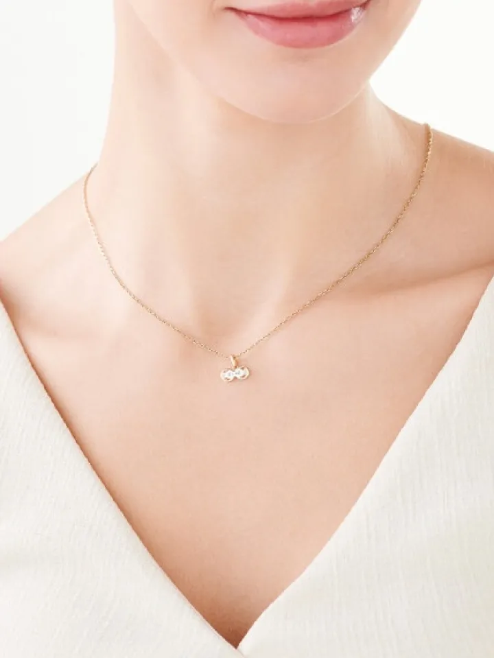 Złota zawieszka z cyrkoniami - nieskończoność