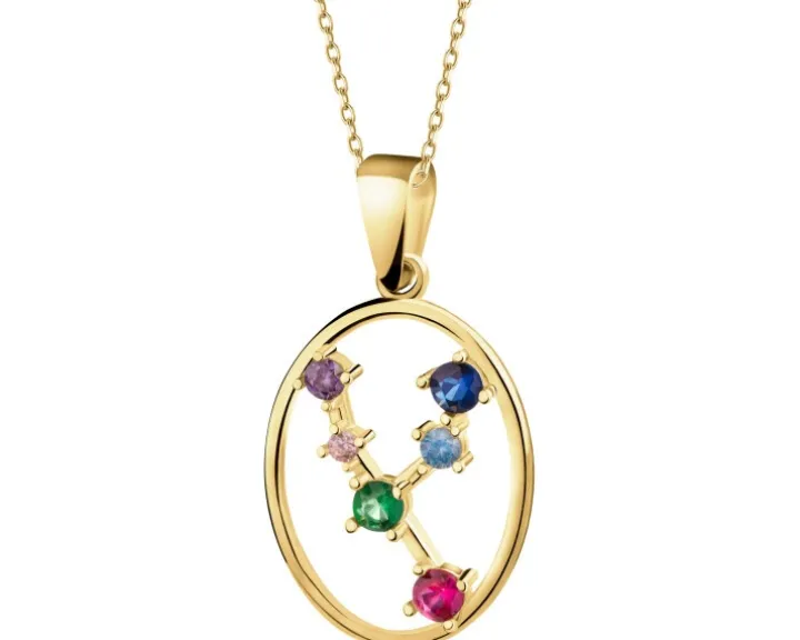 Złota zawieszka z cyrkoniami - Byk