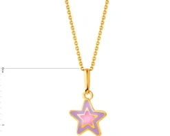 Złota zawieszka z emalią - gwiazda
