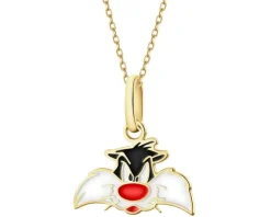 Złota zawieszka z emalią - Looney Tunes, Sylvester, Warner Bros. Discovery