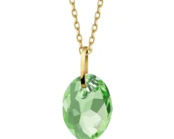 Złota zawieszka z kryształem syntetycznym