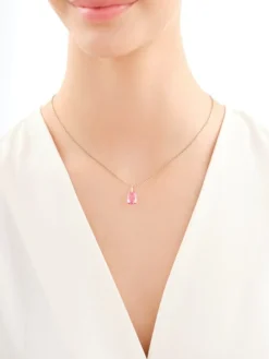 Złota zawieszka z kryształem syntetycznym