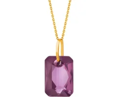 Złota zawieszka z kryształem syntetycznym