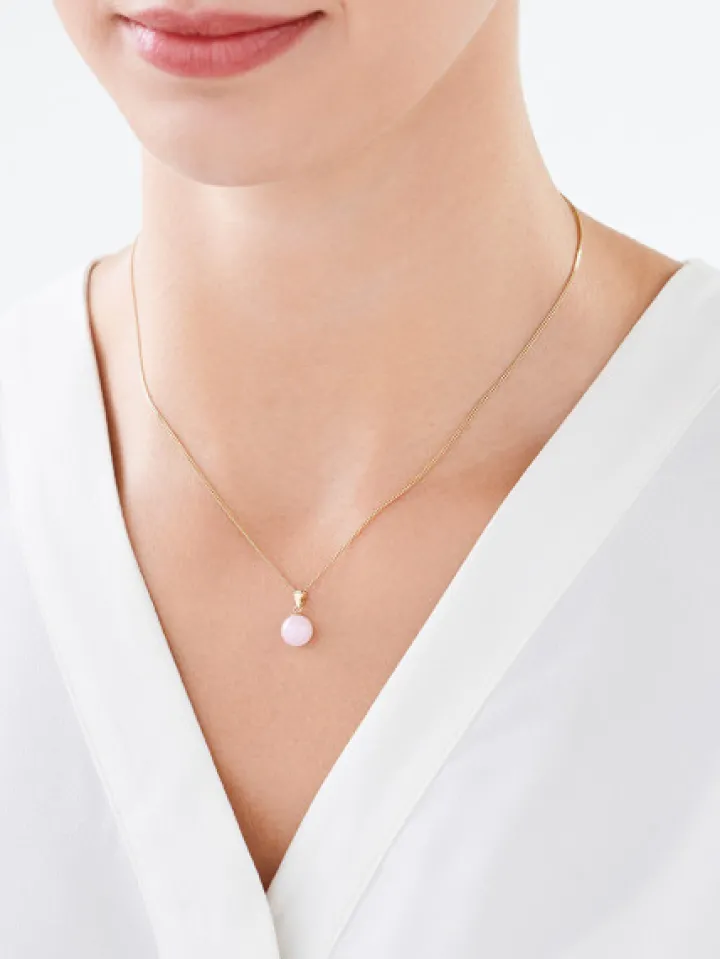 Złota zawieszka z kwarcem syntetycznym