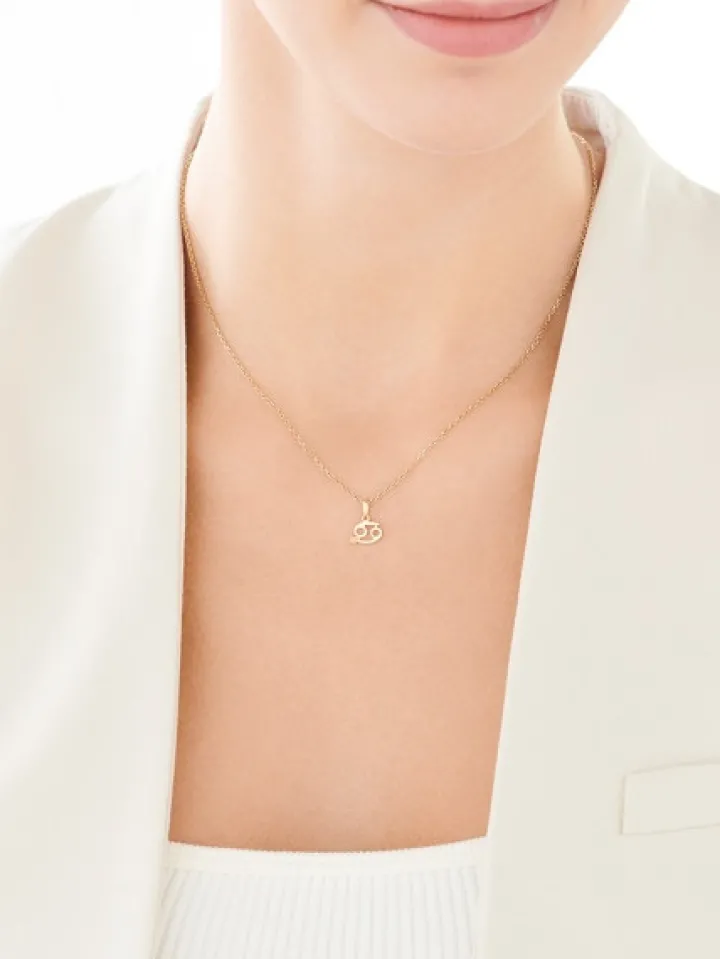 Złota zawieszka z opalem - Rak