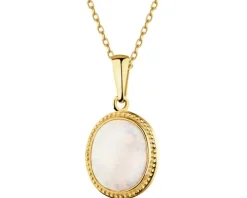 Złota zawieszka z opalitem