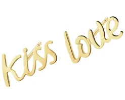 Złote kolczyki - kiss love