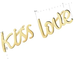 Złote kolczyki - kiss love
