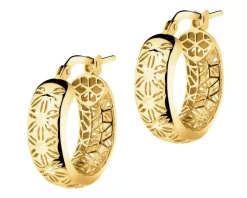 Złote kolczyki - koła