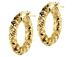 Złote kolczyki - koła