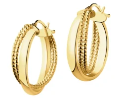 Złote kolczyki - koła