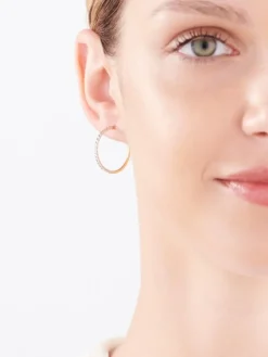 Złote kolczyki - koła, 23 mm