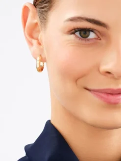 Złote kolczyki - koła, 20 mm