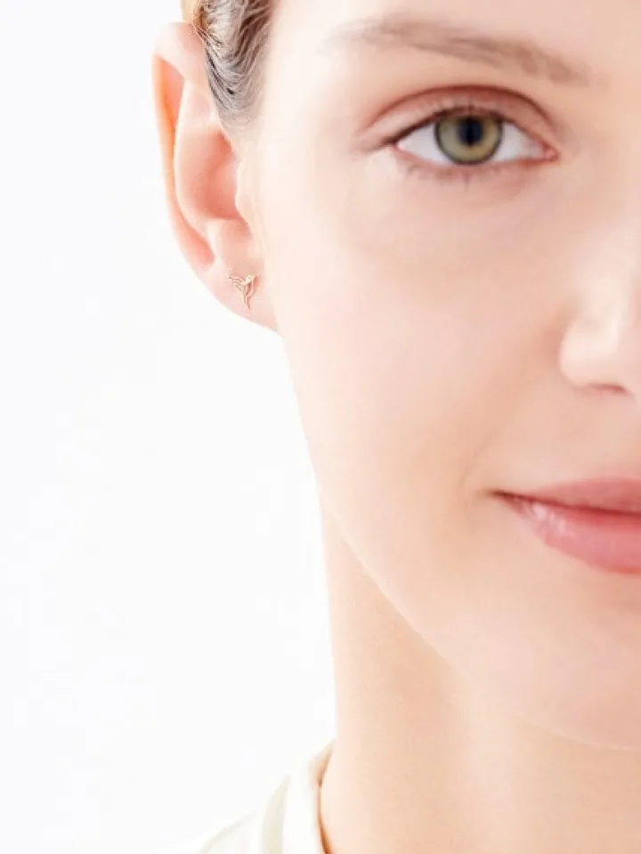 Złote kolczyki - kolibry