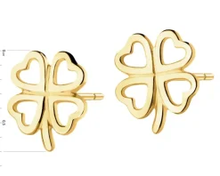 Złote kolczyki - koniczyny