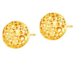 Złote kolczyki - kulki