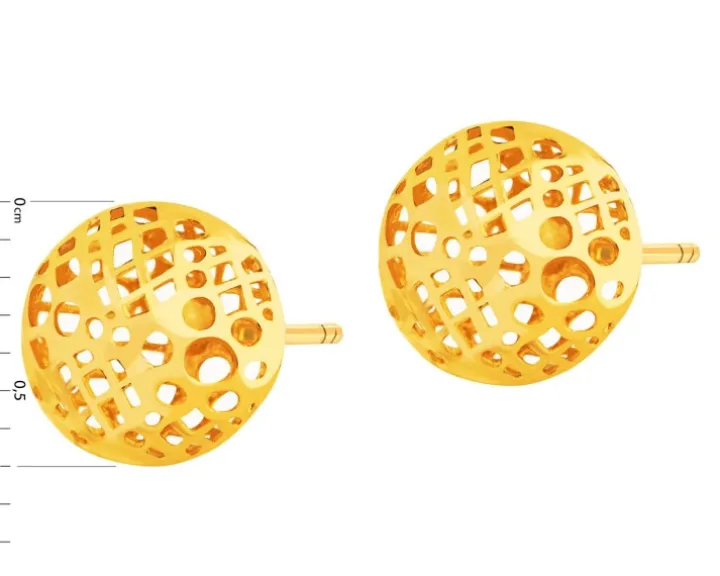 Złote kolczyki - kulki