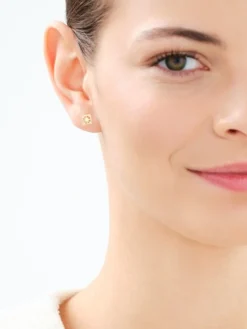 Złote kolczyki - kwadraty