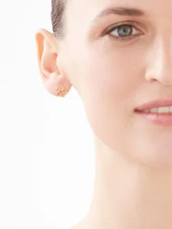 Złote kolczyki - kwiatki