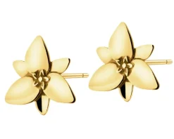 Złote kolczyki - kwiaty