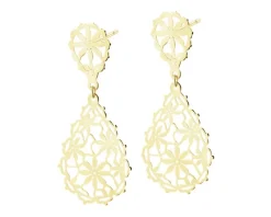 Złote kolczyki - kwiaty