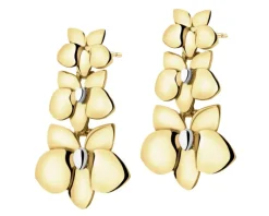Złote kolczyki - kwiaty