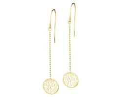 Złote kolczyki - kwiaty