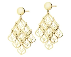 Złote kolczyki - liście