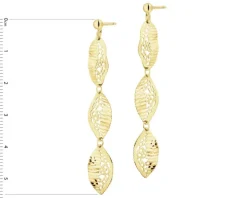 Złote kolczyki - liście