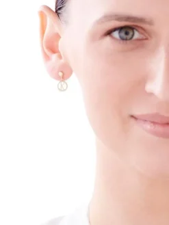 Złote kolczyki - litery K