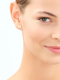 Złote kolczyki - motyle