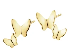 Złote kolczyki - motyle