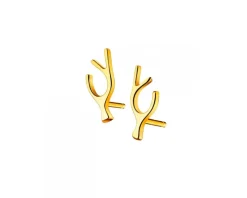 Złote kolczyki - poroże