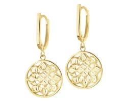 Złote kolczyki - rozety