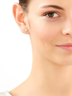 Złote kolczyki - serca